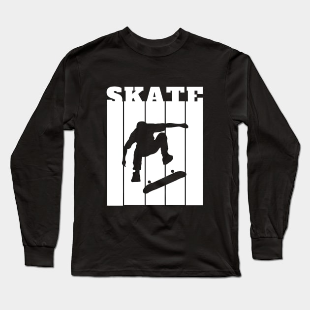 Cool Skate 1 Long Sleeve T-Shirt by RoyaltyDesign